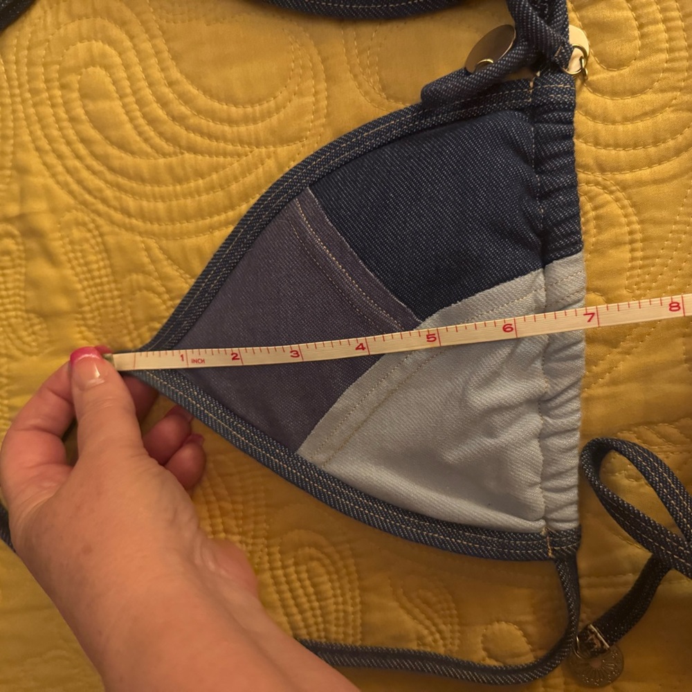 Navy Floral Patchwork Bikini Set - image 5